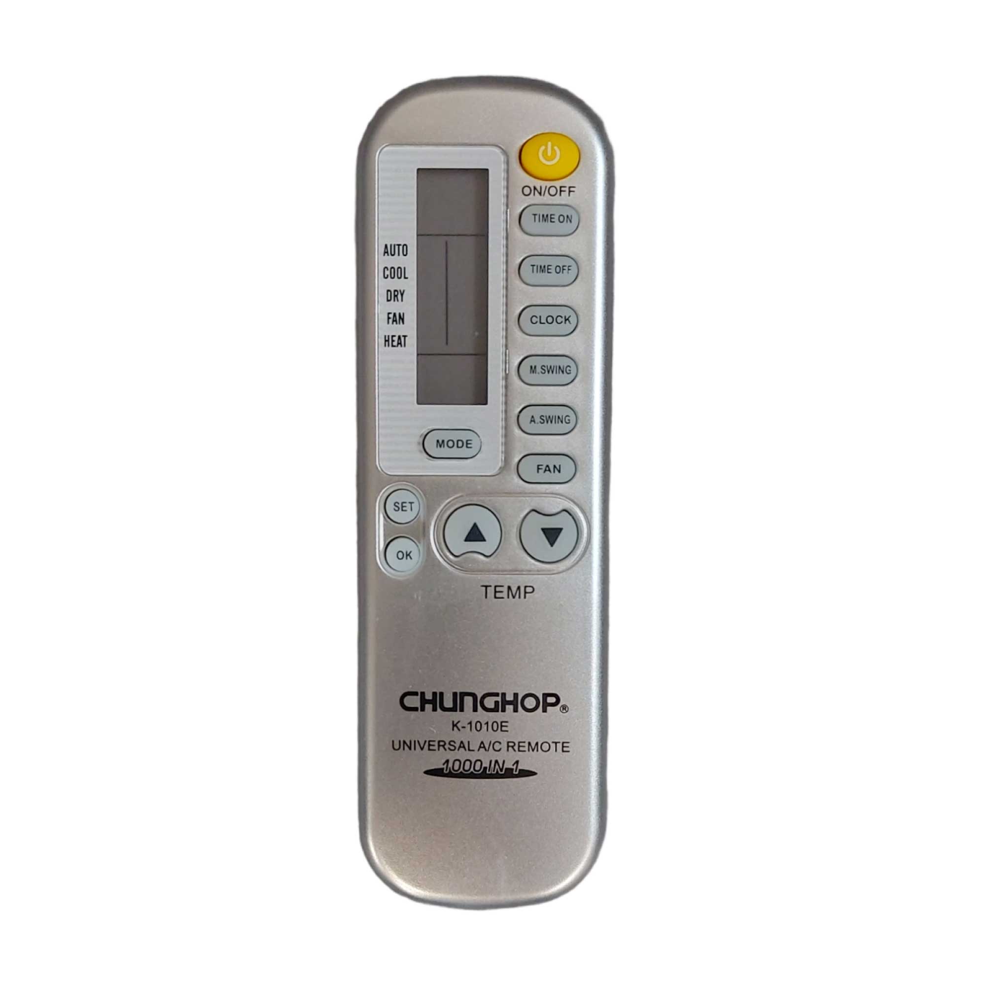Air Conditioner AC Remote Control Silver - For HONGYI HUABAO HUAGAO HUALING - NuSea